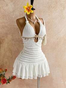 Women Midi Dresses - White - View 7