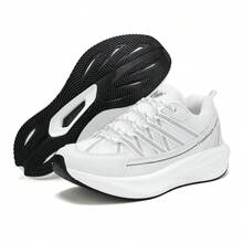 Carbon Plate Rebound Running Shoes, Lightweight Competitive Sports Sneakers For Students, Suitable For Long-Distance Running, Unisex Design - White - View 13