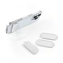 1 pieza Espejo de maquillaje transparente con soporte para teléfono, espejo plegable adhesivo de moda, soporte de escritorio portátil de uso horizontal y vertical - transparente - Ver 10