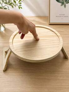 1pc 24.99cm Extendable Foldable Wooden Sofa Armrest Tray, Natural Wood Design Suitable For Living Room, Coffee Table, Perfect Gift For Family And Friends, Sofa Snack Tray, Coffee Table Accessory, Elegant Desktop Decor, Durable Tabletop Accessory, Food Service Tray, Cutlery Tray, Guest Serving Tray, Home Decor Tray - Multicolor - View 10