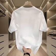 Men's T-Shirt 2026, Classic American Style (Casual / Streetwear USA), Breathable And Super Cool Fabric, Comfortable Crew Neck, Oversized Loose Fit – Cotton T-Shirt For Comfortable, Cool And Stylish American Looks - 酒紅色 - 查看 4