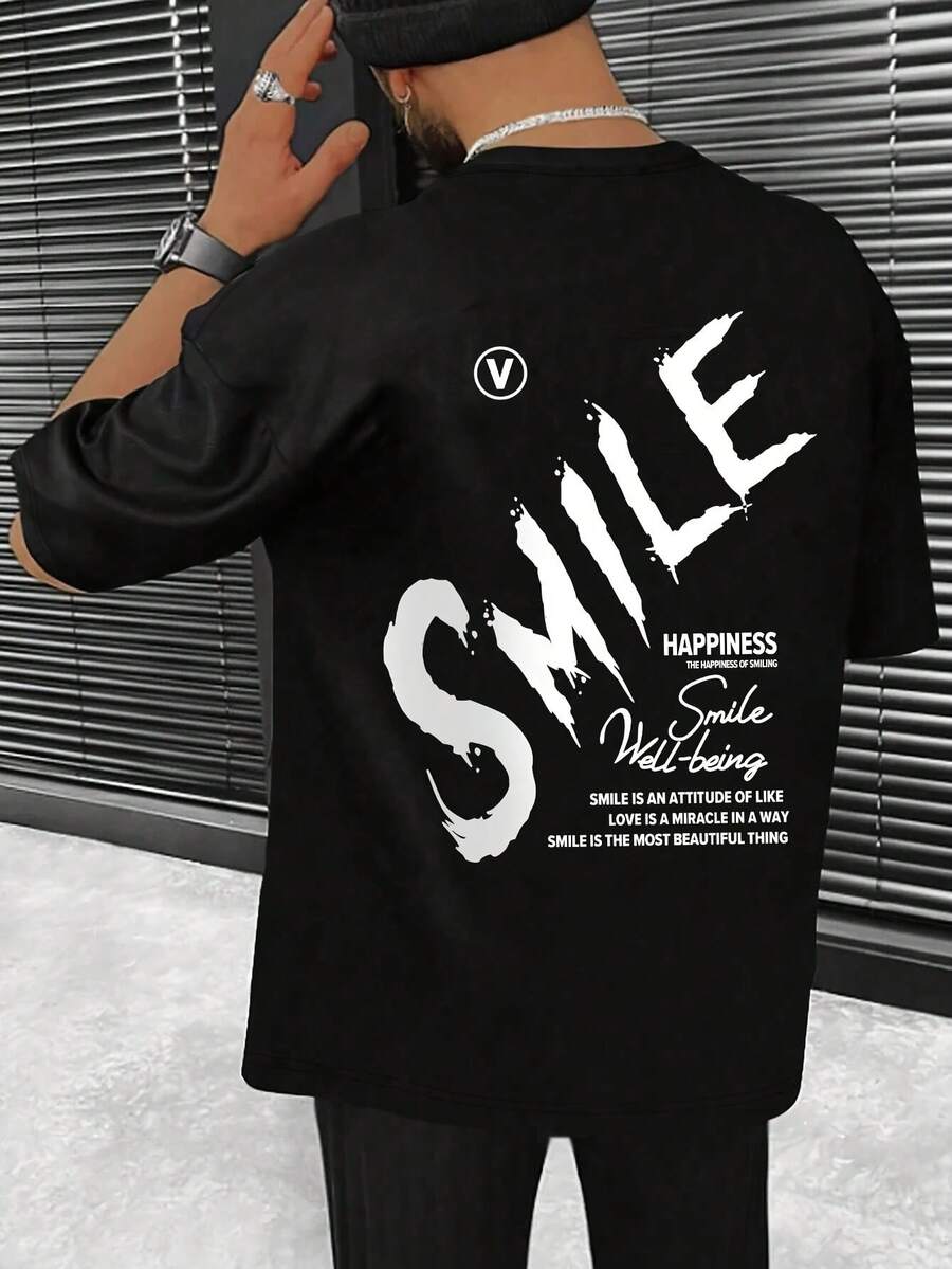 Men's Short Sleeve T-Shirt - Black - View 1