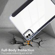 高透明度亚克力 Y 型折叠保护套，支持多角度折叠，内置笔槽，兼容 Megapad 11 2024/2025 (11 英寸) - 黑色 - 查看 3