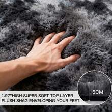 Sour Lemon Rugs Living Room 200x300cm, Grey Area Rugs For Bedroom, Washable Anti Slip Extra Large Shaggy Soft Rug Fluffy Modern Floor Carpets Mat Beside Carpet, Long Runner Rug For Hallway - Dark Grey - View 4