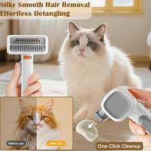 2-In-1 Cat Grooming Comb With Blade - Effortless Fur Removal For Cats & Dogs, Lockable Handle For Easy Use - Gravity 2-in-1 Detangling and Hair Removal Comb - View 2
