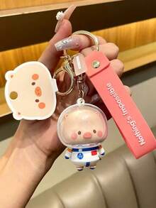 Authentic Cute Piglet Astronaut Delicate High-End Car Keychain, Backpack Pendant, Best Decorative Accessory Gift For Halloween, Birthday And Other Holidays - Multicolor - View 11
