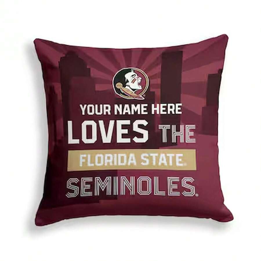 Florida State Seminoles 18 X 18 CitkY1Line DE1cor Pillow.142g Soft Polyester Pillow Cover Hidden Zipper For Living Room CouchPillow Cover Only, Insert Not Included.Pillow Cover Only, Insert Not Included. - Picture Color - View 1