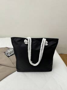 Bolso de mano de gran capacidad para mujer, nueva llegada de bolso de hombro minimalista para ir al trabajo - Multicolor - Ver 6
