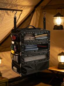 4 Seasons Large Capacity Foldable Luggage Organizer Bag - Multi-Layer Storage Bag Suitable For Clothes, Travel And Business Trips, Polyester Material, Zipper Closure, Hand Washable, Space-Saving Design For Easy Packing, Travel Suitcase, Storage Cube, Durable Handle Design,Dorm Room - Multicolor - View 12