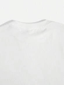 1 pieza de camiseta gráfica para mujer de algodón puro, color blanco: "Baseball Mom" con ilustración de temática deportiva, 100% algodón, camiseta casual para mujer, regalo para el Día de la Madre, 180g 100% algodón. - Blanco - Ver 4
