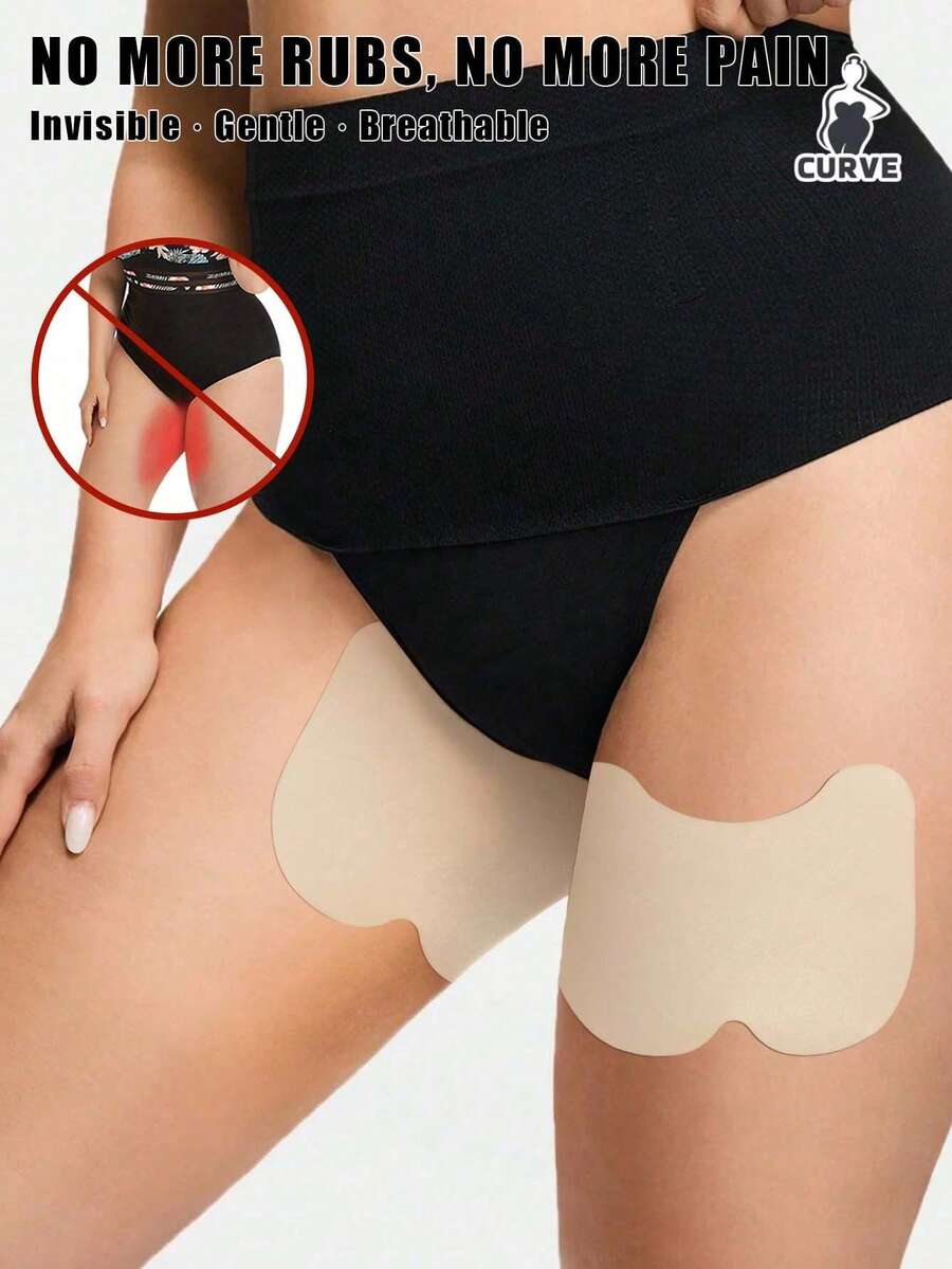 10 piezas de parches no tejidos con forma de U para el muslo, barrera invisible contra el sudor para prevenir la fricción, partes de alivio de presión y leggings, parche multiusos para el muslo - Multicolor - Ver 1