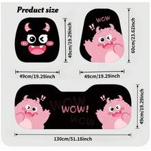 1 chiếc đệm ghế xe hơi chống trượt thoải mái hình hoạt hình - Nhiều màu - Xem 4