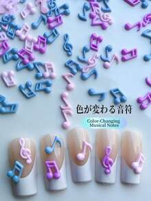 35件粉色與白色迷你美甲貼紙，可愛Y2K美甲裝飾，美甲DIY裝飾配件 - 彩色 - 查看 3