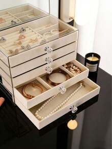 5-Layer Jewelry Storage Box With Drawers, Large Capacity For Necklaces, Earrings, Rings And Accessories, Jewelry Gift Box - 5-layer Jewelry Box - View 6