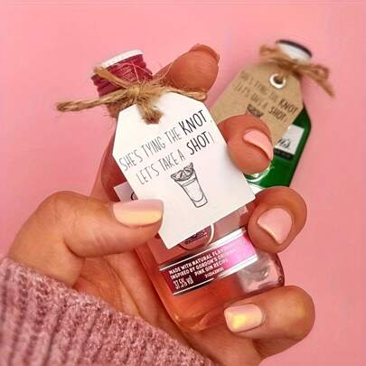 20/40pcs "SHE'S TYING THE KNOT, LET'S TAKE A SHOT" Gift Tags,Suitable For Bachelorette Party,Bridal Shower,Wedding