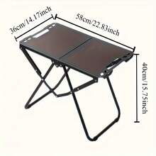 Lightweight Outdoor Folding Table, Integrated Storage Design, Easy To Carry For Travel, Thickened Iron Frame Stable And Non-Wobbling, Wear-Resistant And Pressure-Resistant, Not Easily Deformed, Rust-Resistant And Corrosion-Resistant, Durable, Suitable For Lawn Picnic, Backyard BBQ, Park, Self-Driving Tour, Leisure Table - Multicolor - View 8
