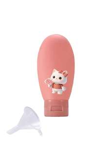 Cute Cat Pattern Travel Squeeze Bottle Set, Refillable Cosmetic Containers, Portable Shampoo, Lotion, Shower Gel Bottles With Funnel, Soft Squeeze Bottles In Multiple Colors, Suitable For Women Business Travel, Vacation, Fitness, Outdoor Use, Lightweight And Easy To Carry, Perfect For Storing Liquid Cosmetics - Multicolor - View 17