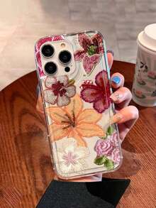 piezaFundaDeTeléfonoDeModaConBordeFloral3DDePerlaTransparenteA pruebaDeGolpesAdecuadaParaiPhone16/11/12/13/14/15/15Pro/15Plus/15ProMax/7Plus/8Plus/X/XsMax/Xr/11Pro/12Pro/13Pro/14Pro/12min - Multicolor - Ver 2
