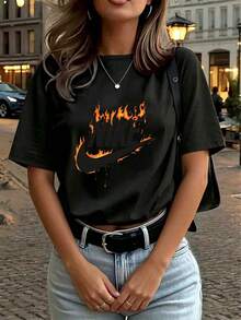 Women T-Shirts - Black - View 4