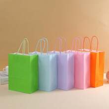 6/12 Túi quà tặng bằng giấy Kraft cổ điển, kích thước 22*16*8cm, kiểu dáng tối giản, thanh lịch, phù hợp làm quà tặng sinh nhật, đám cưới, quà doanh nghiệp, quà ngày lễ. - Xem 5