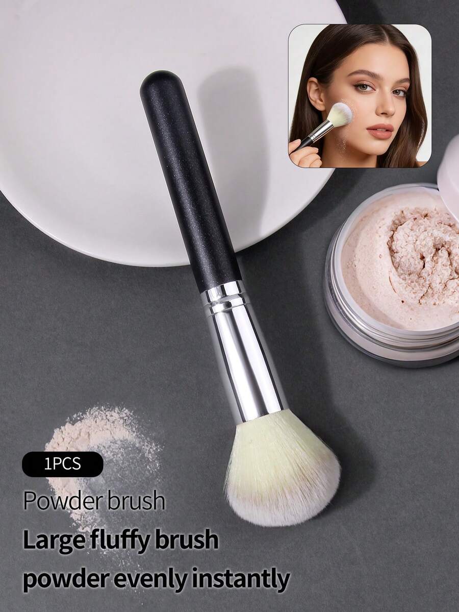 1 pieza Pincel suave y colorido para rubor, pincel de maquillaje con mango de perla, herramienta de maquillaje profesional multifuncional, obsequios