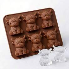 Highland Cow Silicone Tray - 3D Cute Cow Shaped Ice Mold Suitable For Whiskey, Cocktails And Baking, Silicone Mold Suitable For Easter And Holiday Decorations - Multicolor - View 17