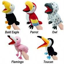 1pc Plush Bird Hand Puppet, Cute Plush Hand Puppet For Interactive Storytelling, Role Play Toy, Performance Prop Suitable For Family Games, Parties, Birthdays - Multicolor - View 1