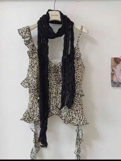 1pc New Pleated Abaya Shawl, Fashionable & Comfortable Scarf For Women, Spring/Autumn
