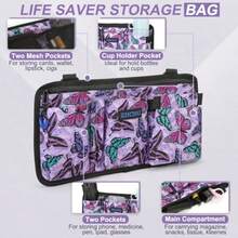 Wheelchair Ide Bag With Cup Holder Wheelchair Art Pouch Acceorie For Walker Rolla Electric Cooter Wheelchair Ideal Gift For Mother' Day And Father' Day -Purple - Purple Butterfly - View 3