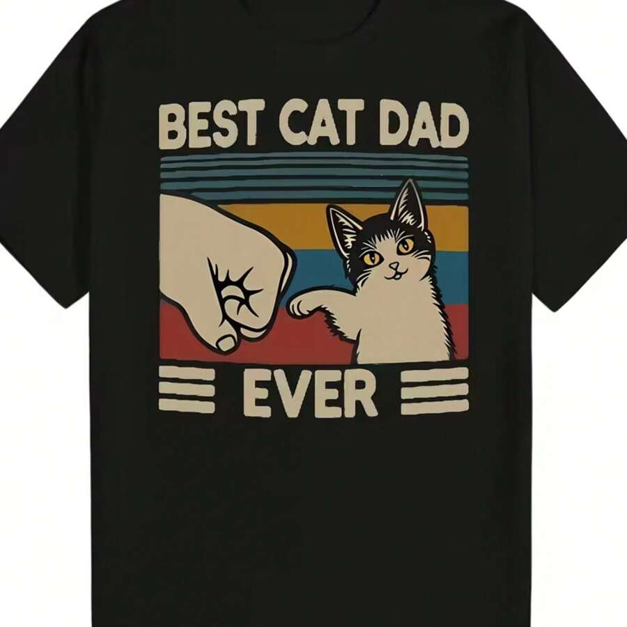 Printed T-Shirt For Men And Women - 黑色 - 查看 1