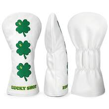 Golf Headcovers Lucky Shot Golf Club Head Covers Advanced Embroidery Premium Leather Driver Headcovers Fairway Wood Covers Hybrid Golf Accessory Fits For All Brand - Multicolor - View 3