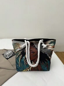 Bolso de mano de gran capacidad para mujer, nueva llegada de bolso de hombro minimalista para ir al trabajo - Multicolor - Ver 5
