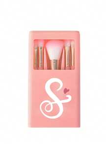 1 Set Portable Makeup Brush Set With Mirror, Heart-Shaped Letter A-Z Print, Boxed Makeup Brush Set, Multi-Functional Foundation Brush And Eyeshadow Brush, High-Quality Bristles, Beginner Makeup Tools, Cosmetic Storage Rack, Suitable For Travel, Daily Use, Home Use, Perfect Gift For Girls, Teens, Makeup Enthusiasts, And Essential For Mother's Day, Father's Day, Graduation, National Day - Multicolor - View 20