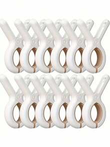 1/4/8pcs Windproof Large Plastic Clothes Pegs, Sturdy Clip Design For Securing Quilts, Bed Sheets And Garments While Drying. Durable Thickened Plastic, Rust-Proof And Reusable For Long-Term Daily Use. Practical Household Clothes Pins. Perfect For Boyfriend Gifts, Camping Equipment And Holiday Essential. - Multicolor - View 2
