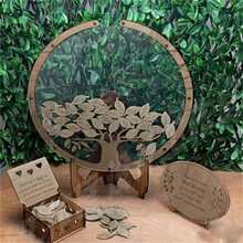 Libro de visitas Sakura, Willow, incluye caja de madera y 60, 80, 100, 120 piezas de madera - Decoración rústica para bodas, adecuado para aniversarios, cumpleaños y ocasiones especiales, opción perfecta para recopilar mensajes sinceros - Ver 6