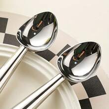 3pcs 304 Stainless Steel Ice Cream Scoops, Upright Scoop For Ice Cream, Watermelon, Fruit, Baking Cookies And Dough, Suitable For Desserts, Fruits, Baking, Ice Cream - Silver 3pc - View 6