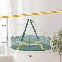 1 giỏ đựng đồ giặt màu trắng, lưới phơi đồ, giá phơi tất, lưới phơi áo len màu xanh dương, lưới phơi đồ lót, giá phơi đồ chuyên dụng, lưới phơi đồ, vật dụng phơi đồ. - trắng - Xem 9