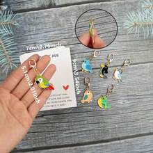 1pc/6pcs Vibrant, Cute, And Charming Parrot Crow Bird Keychains With Inspirational Pocket Hug Greeting Cards, Animal-Themed Design - Stylish Bag And Car Key Pendants, Perfect For Creative Birthday Wedding And Special Rewards Gifts - Multicolor - View 11