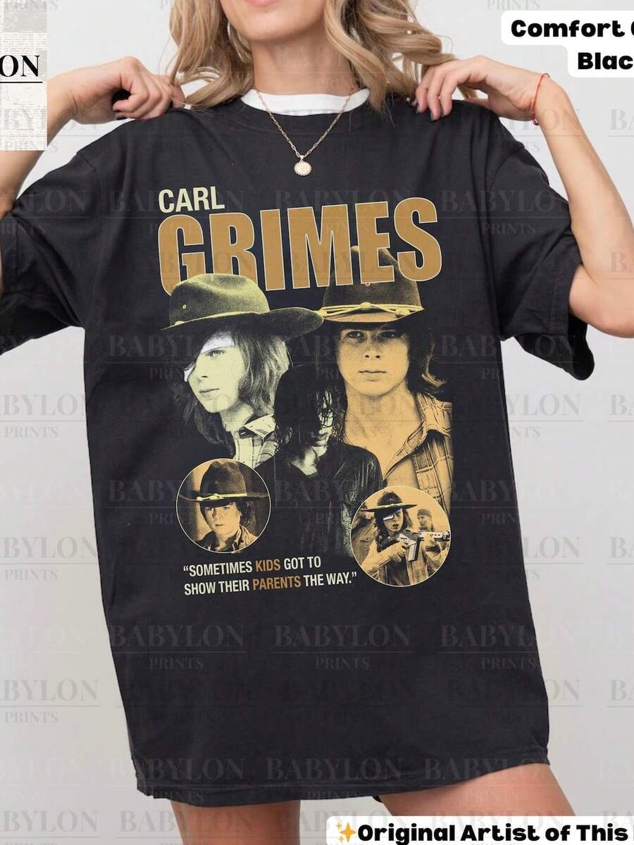 C1AmiS1eta vintage de C1Ar1l Grimes de The Walking Dead, C1AmiS1eta de TWD, C1AmiS1eta de D1arY1L Dixon, C1AmiS1eta de Rick Grimes, mercH1andising de Walking Dead Grimes TWD