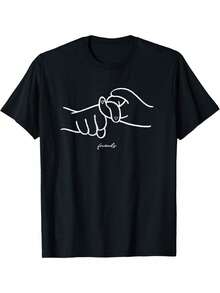 CAMISETA DE LENGUA DE SEÑAS AMERICANA AMIGOS ASL - Negro - Ver 1