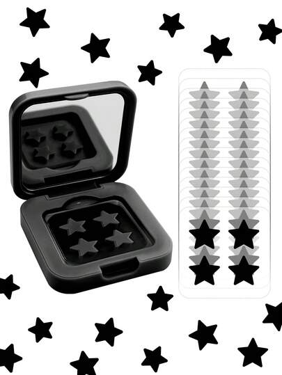 60pcs Cute Star Face Stickers - Adorable Star Design, Photo Props, Beloved By Young Women. Suitable For Party Decorations, Can Be Used As Face Stickers, Comes With Makeup Mirror, Affordable Price, Ideal For Valentine's Day Gifts, Cosmetics, Makeup Tools, Gifts, Women's Gifts, Valentine's Day Gifts, Giveaways, Travel, Inexpensive Items, Travel Essentials