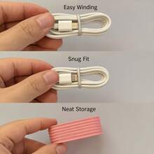 1m C-Type Cable Winder, Anti-Tangle Compact Cable Organizer - Multicolor - View 6