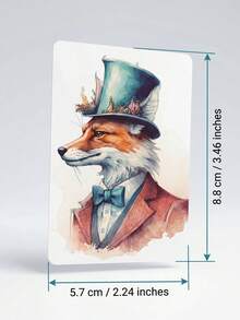 Naipes personalizados con arte de animales, fotos personalizadas, naipes impermeables con diseño de acuarela de zorro con superficie de cojín de aire, naipes de acuarela de zorro duraderos adecuados para juegos de ocio y competitivos, perfectos para noches de juegos, fiestas de póker y regalos únicos - Multicolor - Ver 8