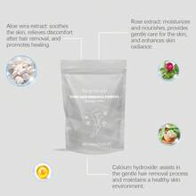 1 Kemasan 100g Bubuk Penghilang Bulu Lembut Musim Panas, Penghilang Bulu Tubuh yang Cepat Larut, Formula Lembut, Kantong Ber zipper Mandiri, Mudah Dicampur dan Dibilas, Cocok untuk Seluruh Tubuh, Unisex - bubuk penghilang bulu - View 3
