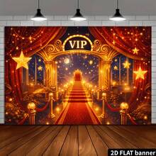 Phông nền ngai vàng sang trọng 2D, rèm nhung thảm đỏ VIP với vòm chạm khắc vàng, ngai vàng lấp lánh sao và hộp kho báu vàng, không gian trang nhã cao cấp, chất liệu polyester, không cần nguồn điện. - 23 - Xem 4