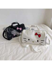SANRIO 1个三丽鸥Hello Kitty可爱旅行包，多功能可转换单肩斜挎包，卡通3D设计旅行行李包 - 送给女孩和三丽鸥粉丝的完美圣诞节、生日、开学季礼物 - 彩色 - 查看 2