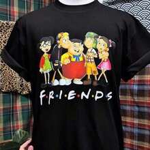 Esta es una camiseta estampada de manga corta, adecuada tanto para hombres como para mujeres. Tiene un estilo casual, es fresco y transpirable, lo que lo convierte en un artículo esencial para el verano y un regalo perfecto para amigos. - Negro - Ver 1