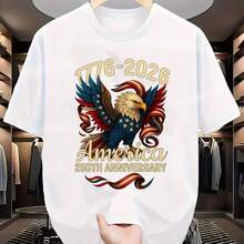 Printed T-Shirt For Men And Women - 白色 - 查看 1