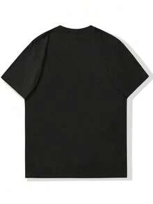 Camiseta Casual con Gráfico de Cabeza de Toro para Hombre - Camiseta de Verano de Manga Corta y Cuello Redondo con Diseño de Alambre de Espinas, Ajuste Regular Transpirable para Atuendo Casual, Ajuste Cómodo - Negro - Ver 2