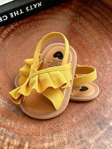 Toddler Girls' Summer Sandals, Outdoor Walking Shoes For Infants And Toddlers - Yellow - View 4